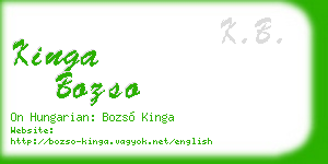 kinga bozso business card